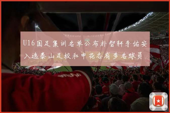 U16国足集训名单公布朴智轩李佑安入选泰山足校和申花各有多名球员参与